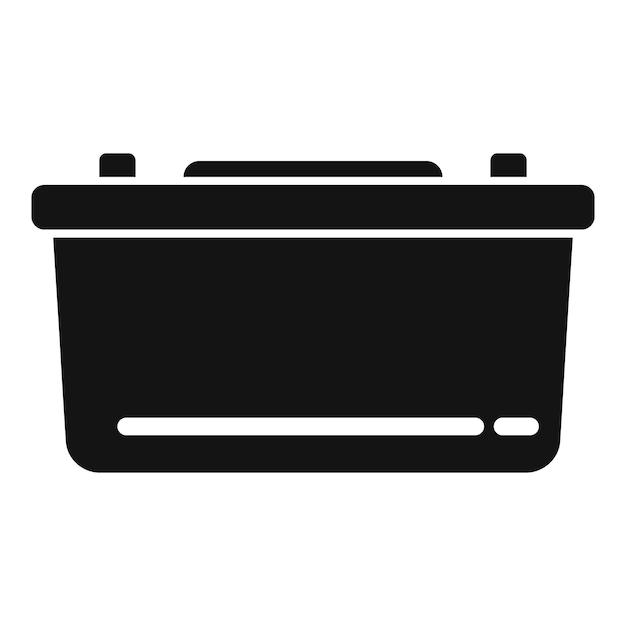 El icono de la batería de energía solar es un vector simple.