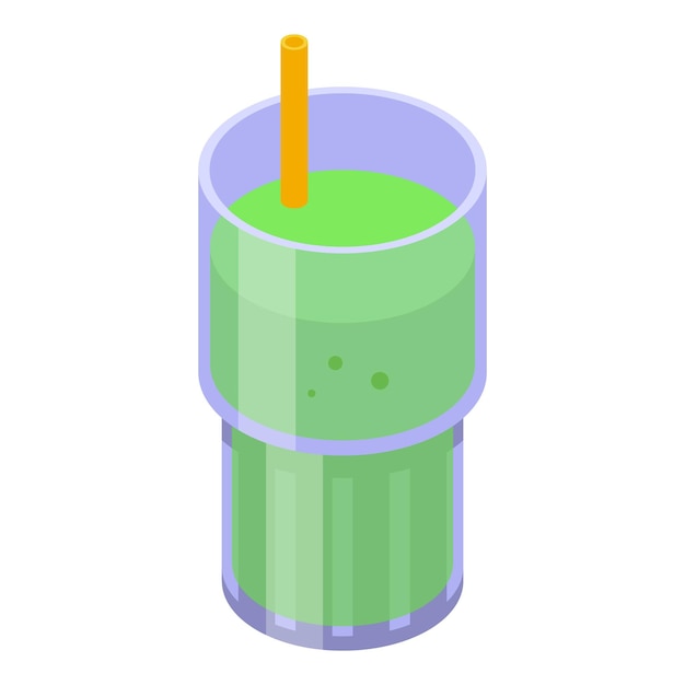 Icono de batido de perejil vector isométrico Planta de hoja Aromático culinario