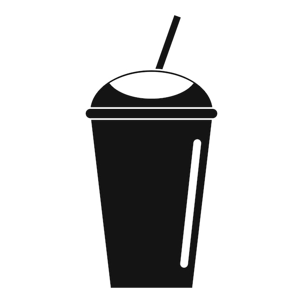 Icono de batido de plátano Ilustración sencilla del ícono vectorial de batido De plátano para el diseño web aislado en fondo blanco