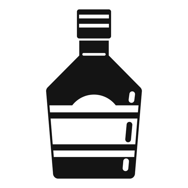 Icono de bebida de botella de barman Ilustración simple del icono de vector de bebida de botella de barman para diseño web aislado sobre fondo blanco