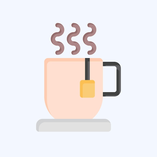 Icono Bebida caliente relacionada con el símbolo de invierno estilo plano ilustración simple