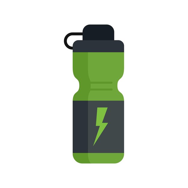 Icono de bebida energética Boost Ilustración plana del icono de vector de bebida energética Boost aislado sobre fondo blanco