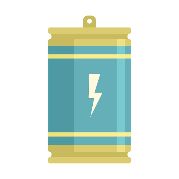 Icono de bebida energética de jugo ilustración plana del icono de vector de bebida energética de jugo aislado sobre fondo blanco