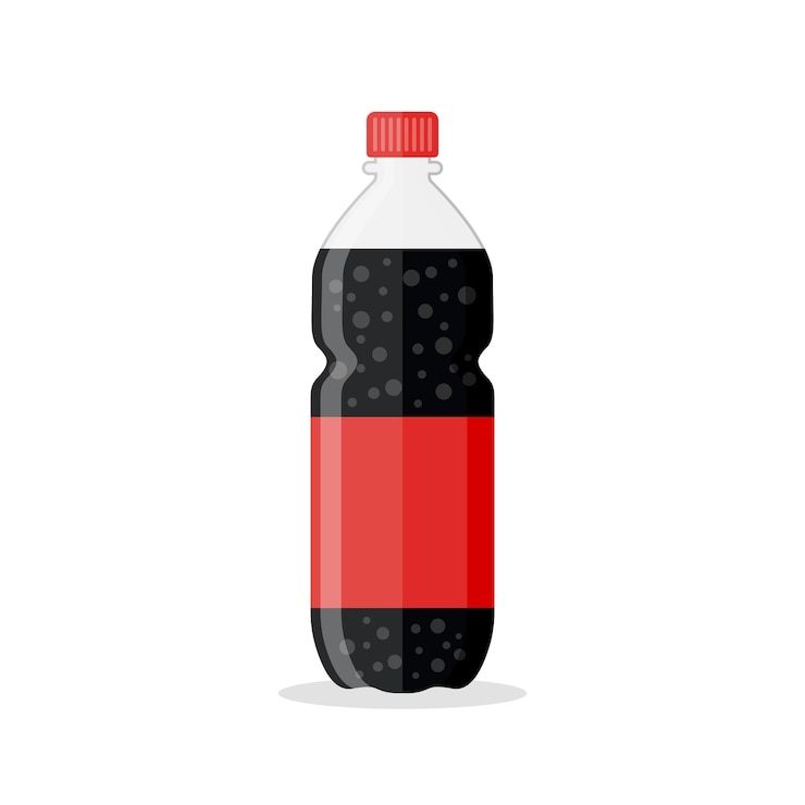 Vector icono de bebida gaseosa en estilo plano ilustración de vector de botella de plástico sobre fondo aislado concepto de negocio de signo de bebida de agua