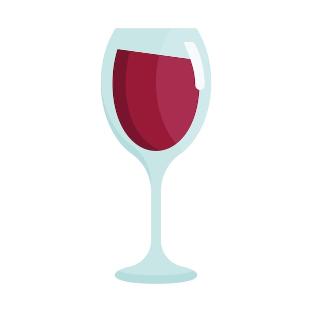 Icono de bebida de ilustración de vector de copa de vino