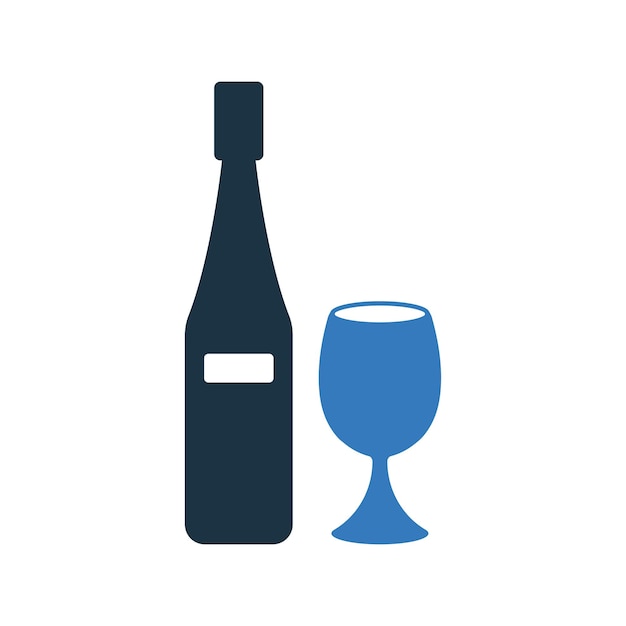 Icono de bebidas alcohólicas Ilustración vectorial editable sencilla