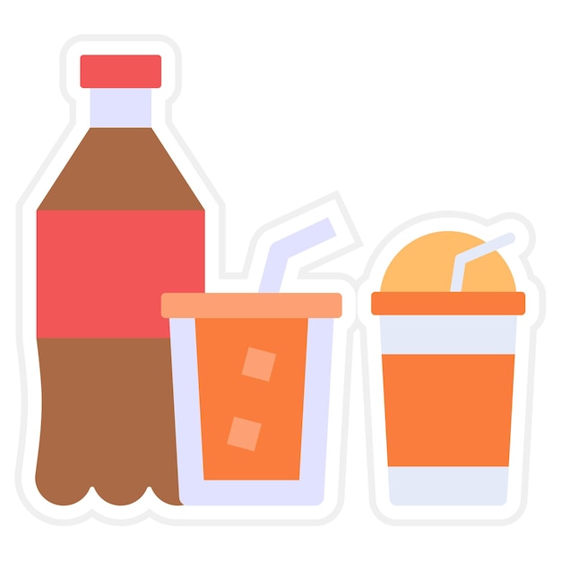 Vector icono de las bebidas gaseosas