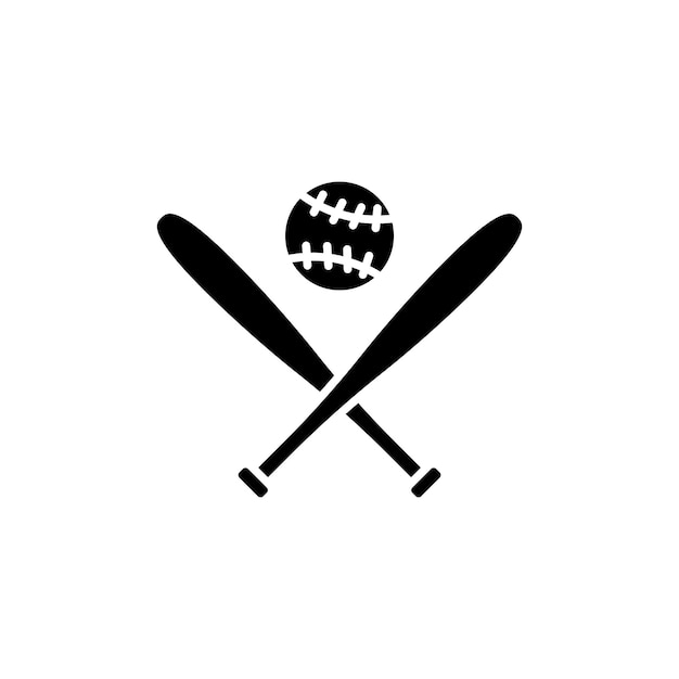 Icono de béisbol aislado en fondo blanco