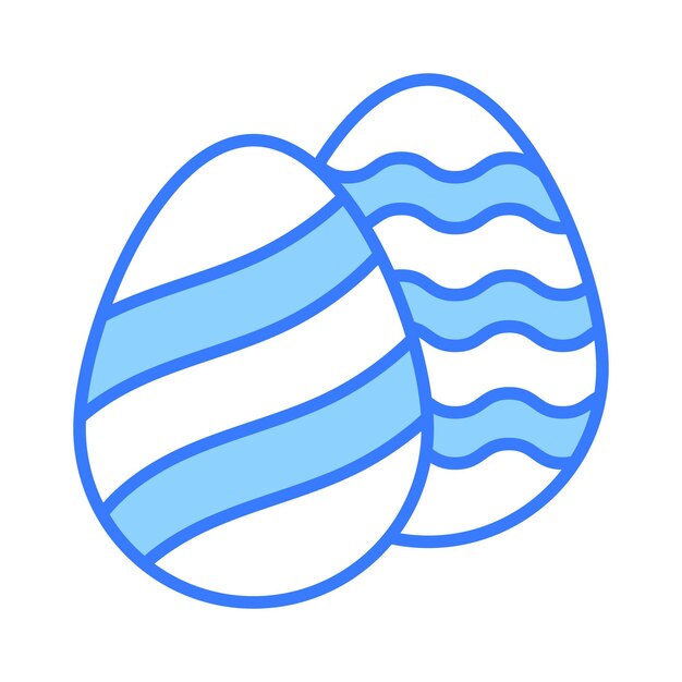 Icono bellamente diseñado de huevos decorativos en estilo de moda fácil de usar vector