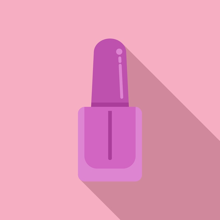 Vector icono de belleza polaca vector plano manicura de uñas botella de spa