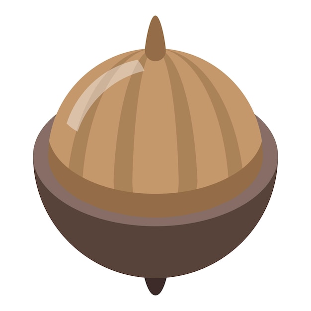 Icono de bellota Isométrica de icono de vector de bellota para diseño web aislado sobre fondo blanco