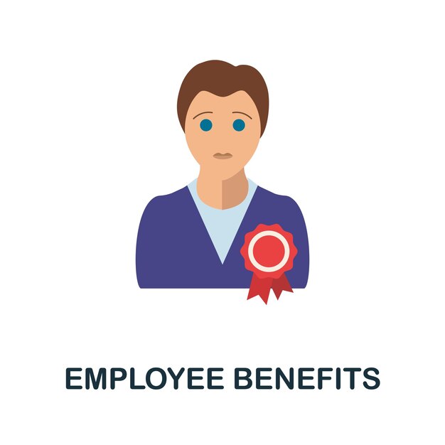 Ícono de beneficios para empleados elemento simple de la colección de motivación empresarial ícono de beneficios para empleados creativos para infografías de plantillas de diseño web y más