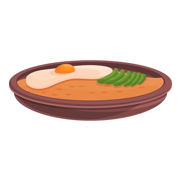 Icono de Bibimbap Caricatura de icono de vector de Bibimbap para diseño web aislado sobre fondo blanco