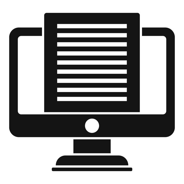Icono de biblioteca en línea Ilustración simple del icono de vector de biblioteca en línea para diseño web aislado sobre fondo blanco