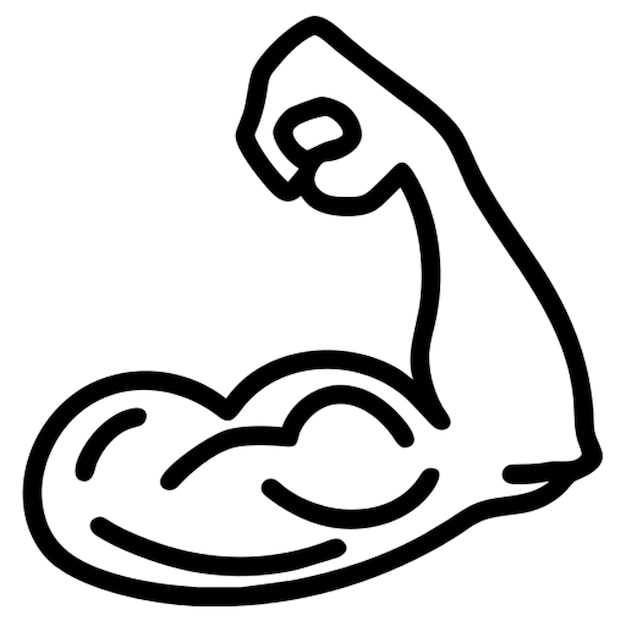 icono del bíceps y el contorno del icono