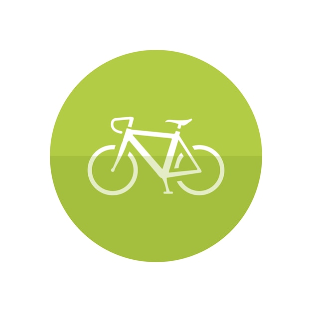 Ícono de bicicleta de carretera en estilo de círculo de color plano Velocidad de ciclismo de carrera deportiva
