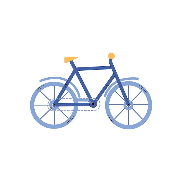 Icono de bicicleta clásica para andar en ciudad o carretera natural una ilustración vectorial