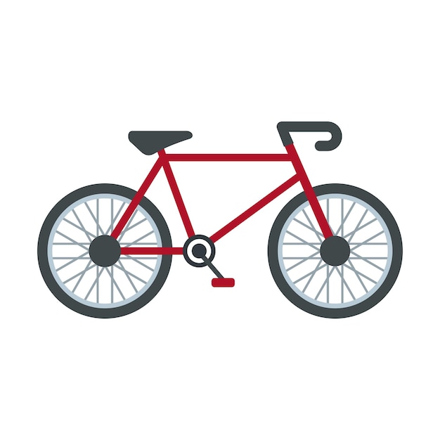 Icono de bicicleta de entrega Ilustración plana del icono vectorial de bicicleta de distribución para el diseño web