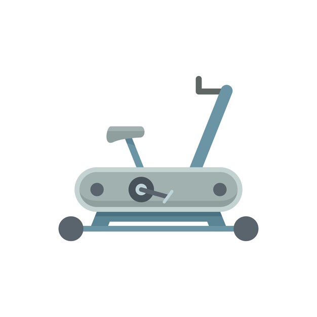 Icono de bicicleta estática de entrenamiento Ilustración plana del icono de vector de bicicleta estática de entrenamiento aislado sobre fondo blanco