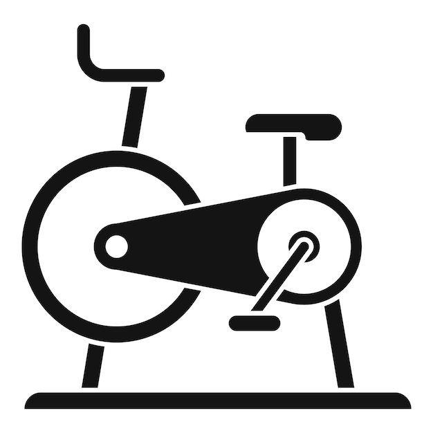 Icono de bicicleta estática estacionaria ilustración simple del icono de vector de bicicleta estática estacionaria para diseño web aislado sobre fondo blanco