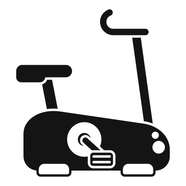 Icono de bicicleta estática vector simple Deporte saludable Fitness activo