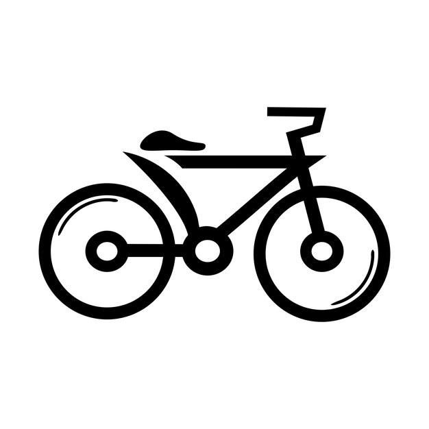 Icono de bicicleta en fondo blanco Ilustración vectorial eps 10