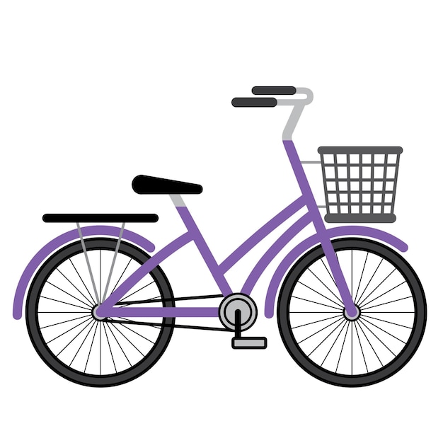 Un icono de bicicleta para mujeres adultas en color púrpura violeta