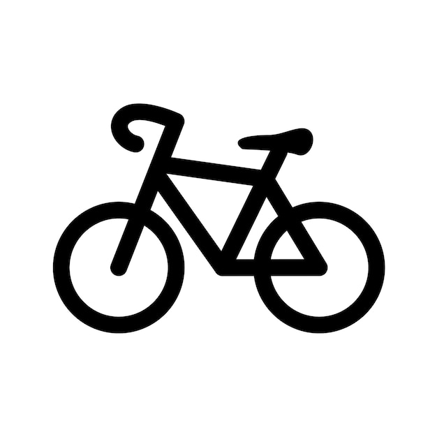 Un ícono de bicicleta con la palabra bicicleta en él