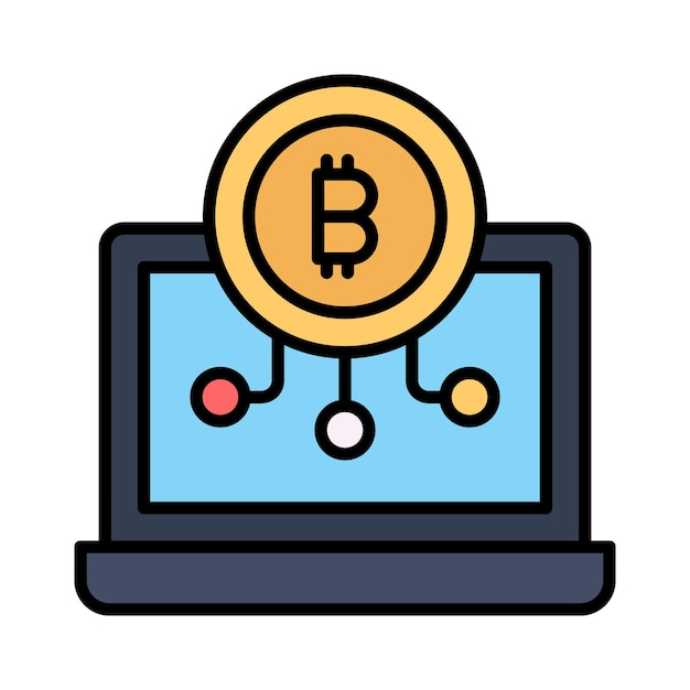 Icono bien diseñado de billetera digital en estilo de moda