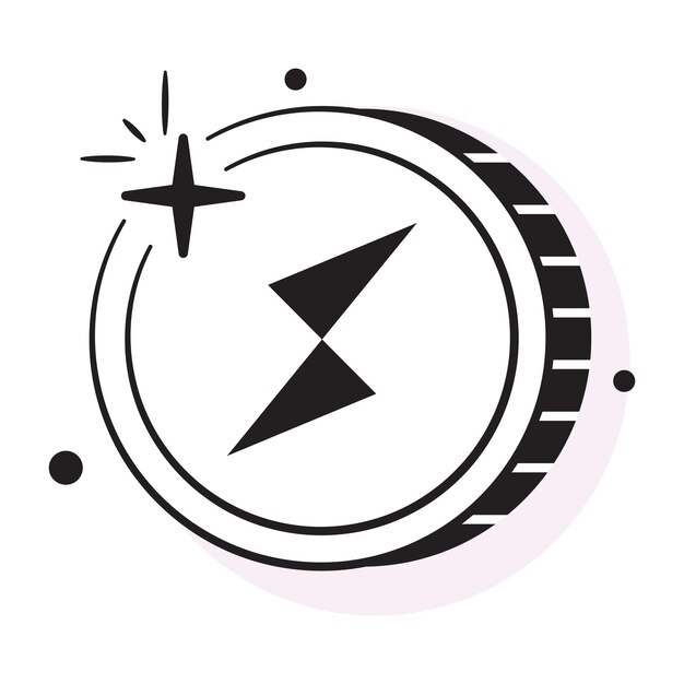 Icono bien diseñado del diseño vectorial de monedas de criptomoneda Avalanche