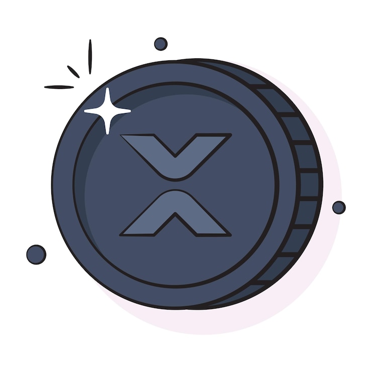 Vector icono bien diseñado del diseño vectorial de monedas de criptomoneda xrp