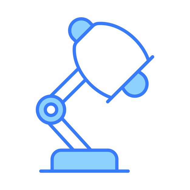 Icono bien diseñado de lámpara de mesa vector personalizable