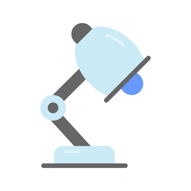 Icono bien diseñado de lámpara de mesa vector personalizable