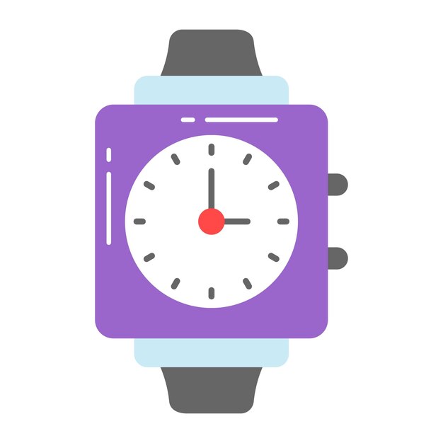 Icono bien diseñado de reloj de muñeca un vector de reloj portátil