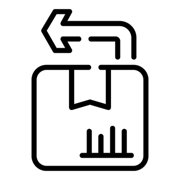 Icono de bienes de intercambio Contorno Icono de vector de bienes de intercambio para diseño web aislado sobre fondo blanco