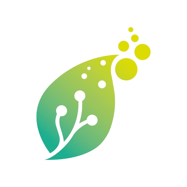 Icono de bienestar y Icono radiactivo Diseño del logotipo de la naturaleza de la tecnología