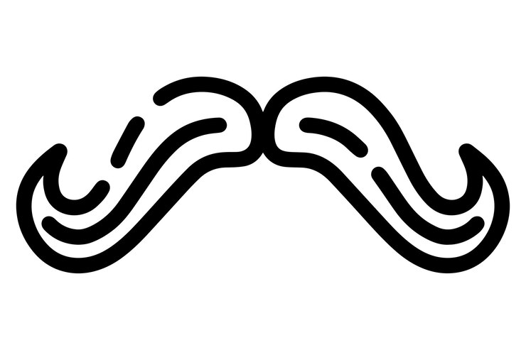 Vector icono de bigote 6