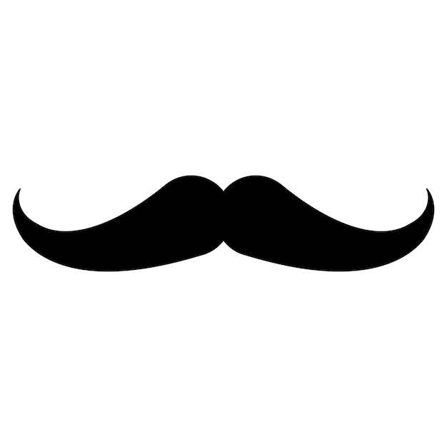 icono de bigote para diseño gráfico y web