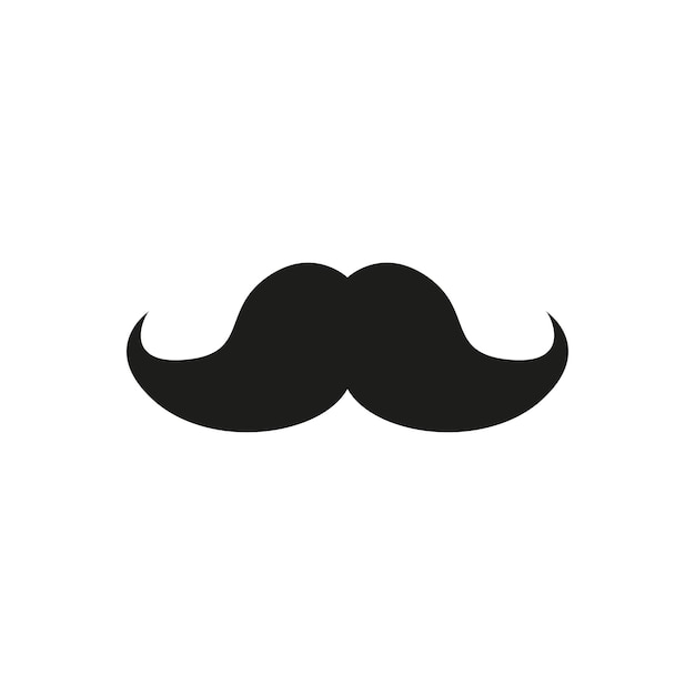 Vector icono de bigote estilo retro vintage aislado vector de señal