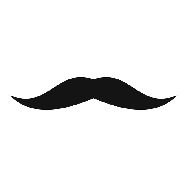 Icono de bigote limpio Ilustración sencilla del icono vectorial de bibo limpio para la web