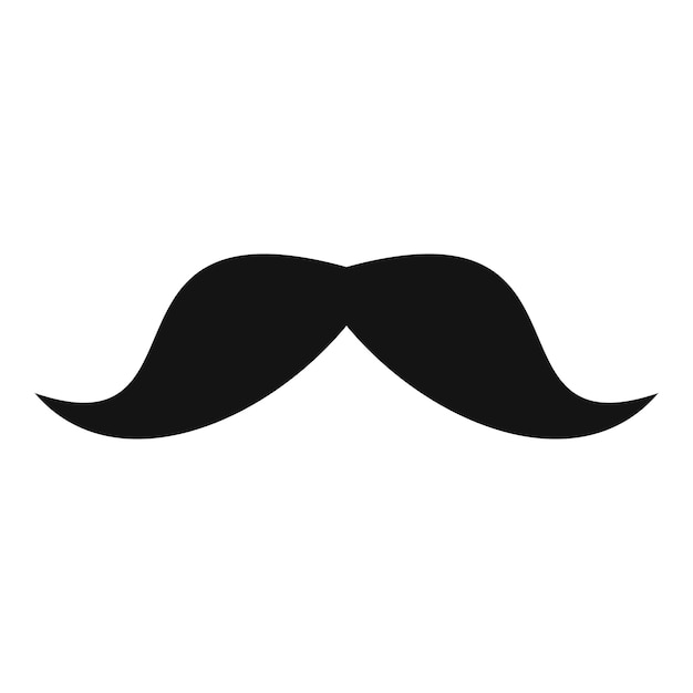 Icono de bigote de Noruega Ilustración sencilla del icono vectorial de bibo de Noruega para la web