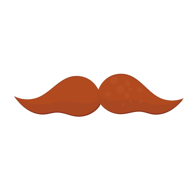 Icono de bigotes de jengibre sobre fondo blanco Ilustración vectorial