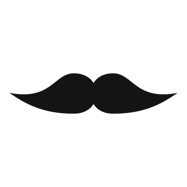 Icono de bigotes de la película Ilustración simple del ícono vectorial de los bigots de la película para la web