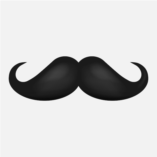 Vector icono de bigotes de pelo sobre fondo blanco ilustración vectorial eps 10