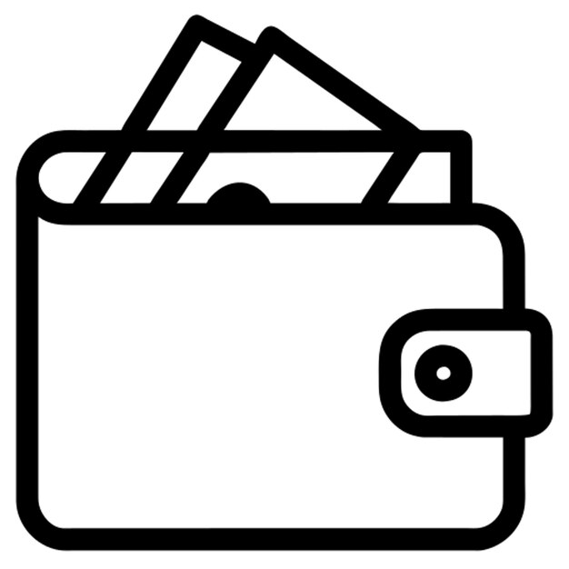 icono de la billetera de la bolsa de dinero