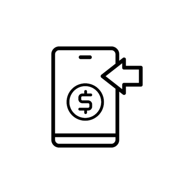 Icono de billetera digital Concepto de ícono de tecnología financiera