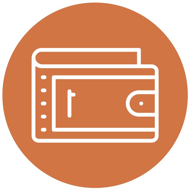 Icono de billetera de diseño vectorial Estilo de icono