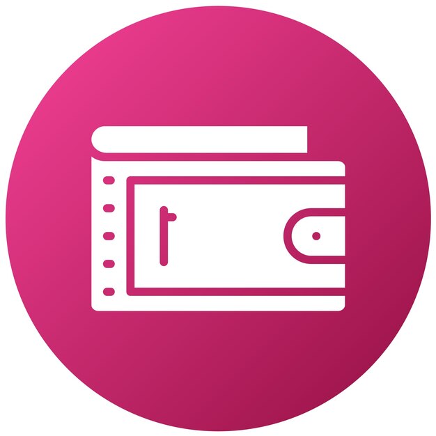 Icono de billetera de diseño vectorial Estilo de icono