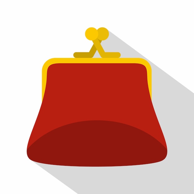 Icono de billetera de mujeres Ilustración plana del icono vectorial de billetera femenina para la web