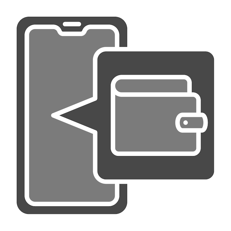 Vector icono de la billetera
